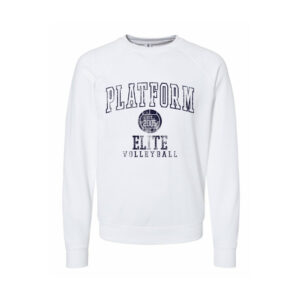 Platform Elite VB Independent Trading Co. – Icon Unisex Lightweight Loopback Terry Crew -White