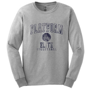 Platform Elite VB Unisex Cotton Long Sleeve Tee-Ash
