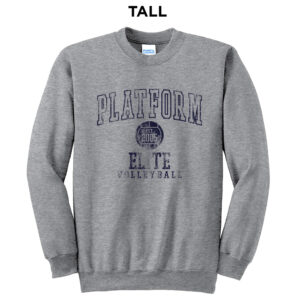 Platform Elite VB Tall Fleece Crewneck Sweatshirt-Athletic heather