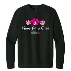 Paws For A Cure Unisex Premium Fleece Crewneck sweatshirt-Black