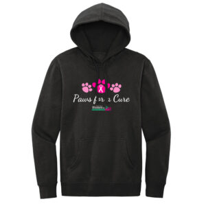 Paws For A Cure Unisex Premium Fleece Hooded Sweatshirt-Black