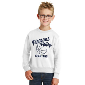 PV Girls BKB Youth Fleece Crewneck Sweatshirt-White