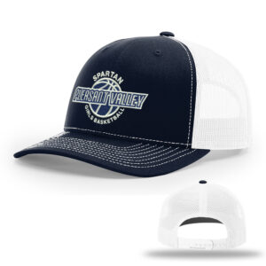 PV Girls BKB Richardson Pro Crown Mesh Back solid color Adjustable back cap Split-Navy/White