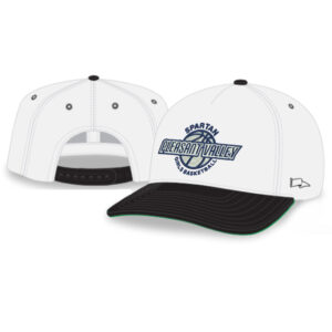 PV Girls BKB Rah-Rah 5-Panel Chino Twill Snapack Cap-White/Black/Green Underbill