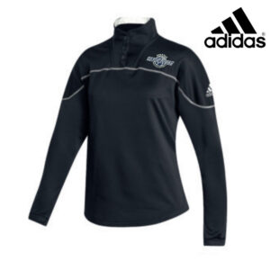 PV Girls BKB Adidas Women Stadium 1/4 Snap Long Sleeve- Black (S, L, 2x)