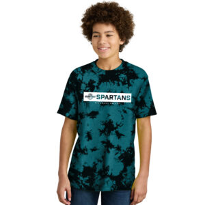PV Girls BKB YOUTH Crystal Tie-Dye Tee-Black/Teal