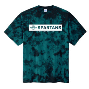 PV Girls BKB Unisex Crystal Tie-Dye Tee-Black/Teal