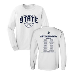 PV JR State CC Unisex Cotton Long Sleeve Tee-White
