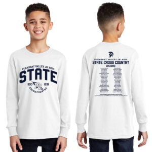 PV JR State CC Youth Cotton Long Sleeve Tee-White