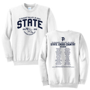 PV JR State CC Unisex Fleece Crewneck Sweatshirt-White