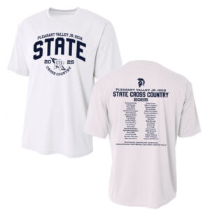 PV JR State CC Adult Performance Short Sleeve Tee-White (S, L, XL, 2x)