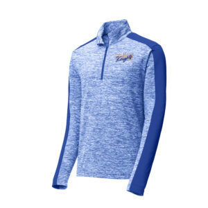 Paul Norton Elementary Sport-Tek Men PosiCharge Electric Heather Colorblock 1/4 Zip-Royal Electric/Royal