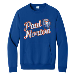Paul Norton Elementary Unisex Core Fleece Crewneck Pocket Sweatshirt-True Royal
