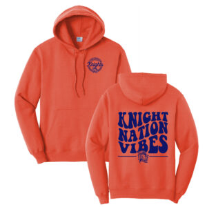 Paul Norton Elementary Unisex Fleece Hooded Sweatshirt-Orange