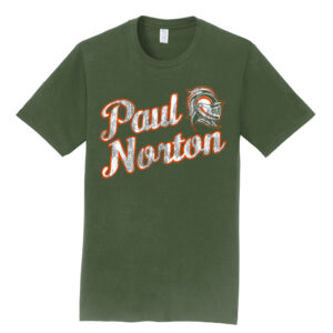 Paul Norton Elementary Unisex Cotton Ringspun Short Sleeve Fan Favorite Tee-Olive