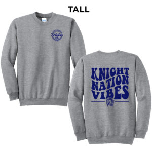 Paul Norton Elementary Tall Fleece Crewneck Sweatshirt-Athletic heather