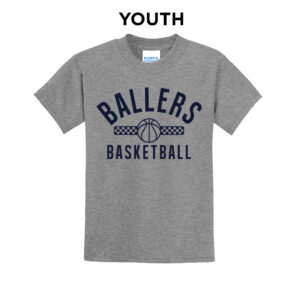 PV Ballers BB Youth Short Sleeve Tee-Athletic Heather