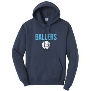 PV Ballers BB Unisex Fleece Hooded Sweatshirt-Navy