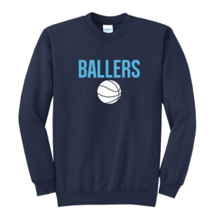PV Ballers BB Unisex Fleece Crewneck Sweatshirt-Navy