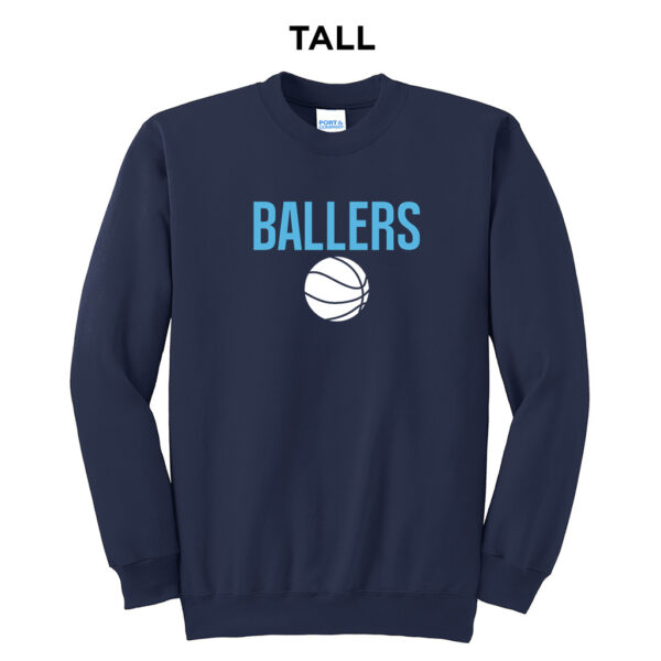 PV Ballers BB Tall Fleece Crewneck Sweatshirt-Navy