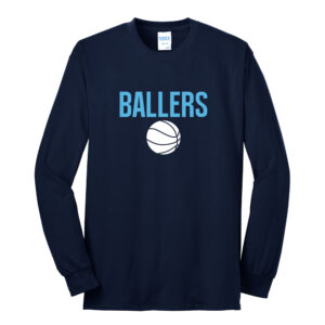 PV Ballers BB Unisex Long Sleeve Tee-Navy