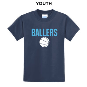 PV Ballers BB Youth Short Sleeve Tee-Navy