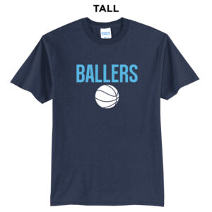 PV Ballers BB Tall Cotton Short Sleeve Tee-Navy