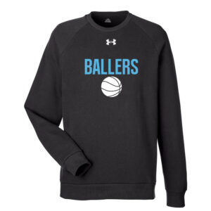 PV Ballers BB Under Armour UA Rival Fleece Crewneck Sweatshirt Adult-Black