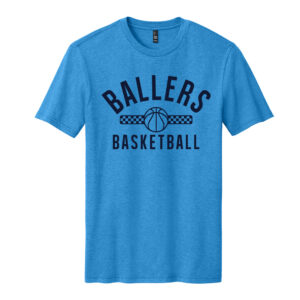 PV Ballers BB Unisex Premium Short Sleeve Tri Blend Tee-Turquiose Frost