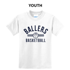 PV Ballers BB Youth Short Sleeve Tee-White