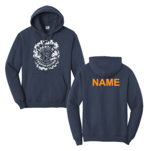 PV Trap Team Unisex Basic Hooded Sweatshirt-Navy