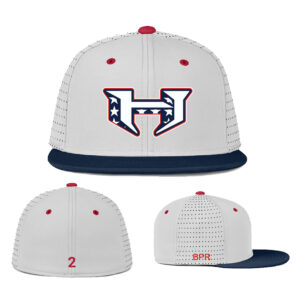 04. QC Hitmen The Game Perforated Gamechanger Cap-White-Navy