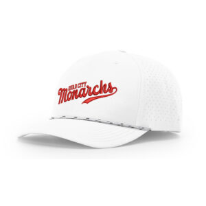 QC Monarchs BB Richardson Laser PERF Performance Rope Cap-White/White/Black