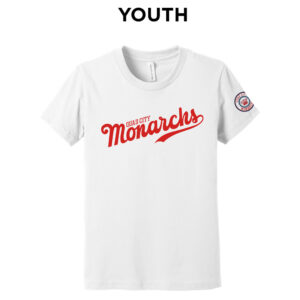 QC Monarchs BB Youth Premium Short Sleeve Tee-White