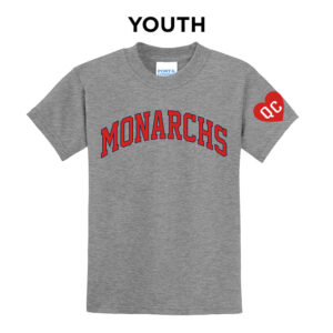 QC Monarchs BB Youth Short Sleeve Tee-athletic Heather