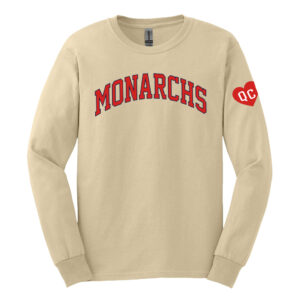 QC Monarchs BB Unisex Cotton Long Sleeve Tee-Sand