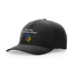 QC Montessori School Richardson Laser PERF Performance Rope Cap-Black