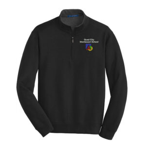 QC Montessori School Port Authority Men Interlock 1/4 Zip-Black