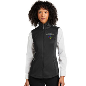 QC Montessori School Port Authority Ladies Collective Smooth Fleece Vest-Deep Black