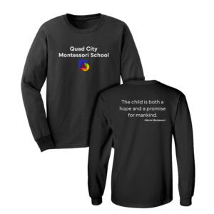 QC Montessori School Unisex Long Sleeve Tee-Black