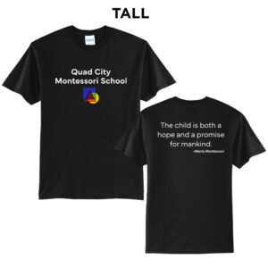 QC Montessori School Tall Short Sleeve Tee-Black