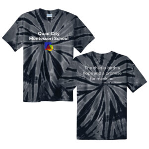 QC Montessori School Unisex Tie Dye Tee-Black