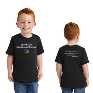 QC Montessori School Toodler Core Cotton Tee-Black