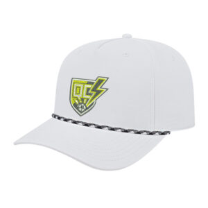 QC Strikers Cap America Athletic Rope Cap-White/White/Black