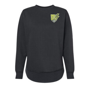 QC Strikers LAT Women’s Weekend Fleece Crewneck Sweatshirt-Black
