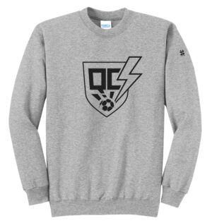 QC Strikers Unisex Basic Crewneck Sweatshirt-Athletic Heather