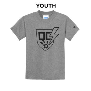 QC Strikers Youth Short Sleeve Tee-Athletic Heather