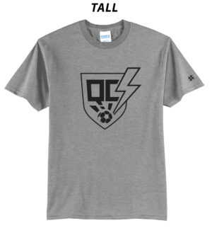 QC Strikers Tall Basic Short Sleeve Tee-Grey