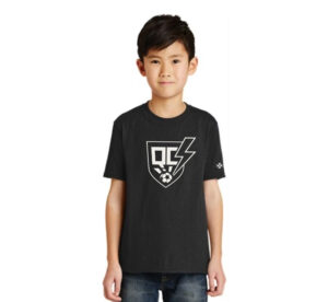 QC Strikers Youth Short Sleeve Tee-Black