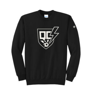QC Strikers Unisex Fleece Crewneck Sweatshirt-Black